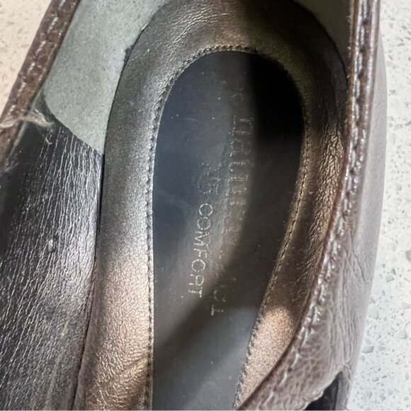 NATURALIZER N5 Comfort Annabelle Leather Suede Brown Pumps 3 Heels Slip On - Picture 8 of 11